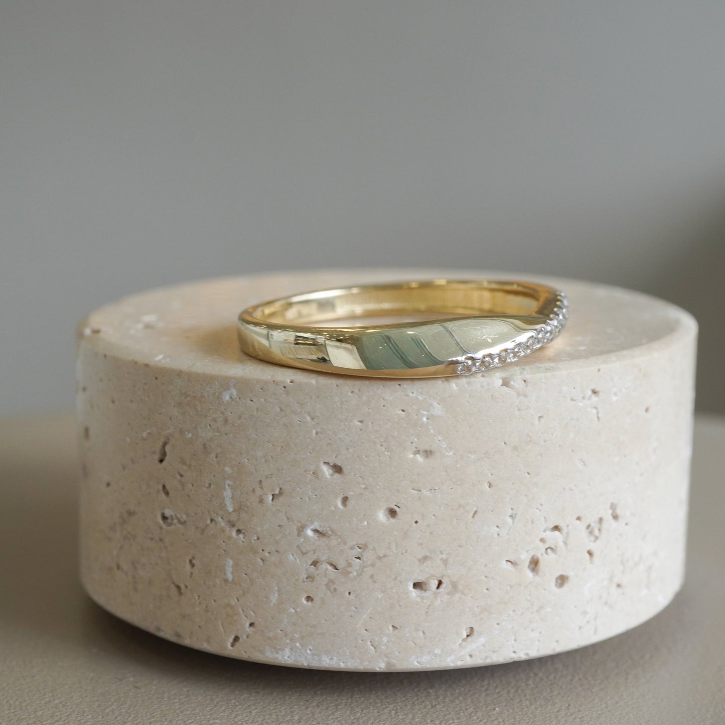 10k Yellow gold eternity band ring-16129