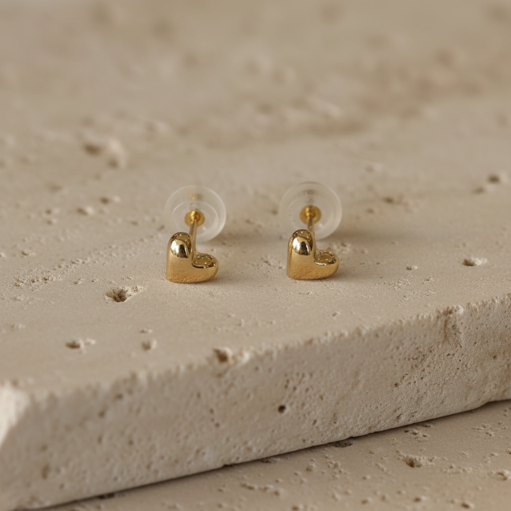 14Kt Baby Hearts Earrings - 17345