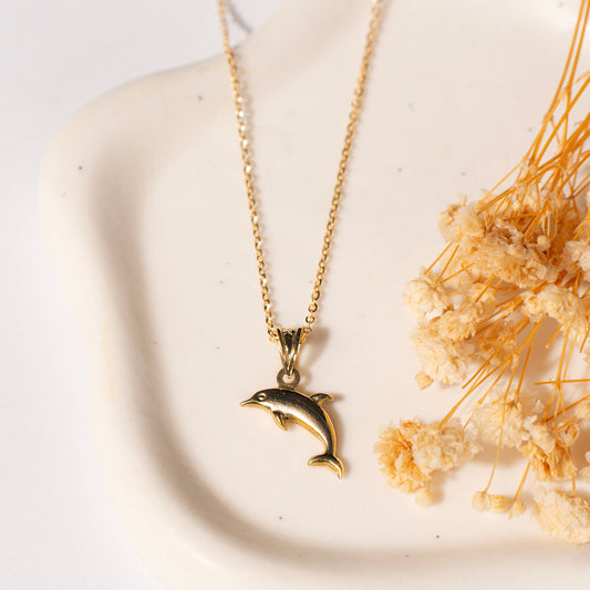 18kt Yellow Gold Dolphin Choker
