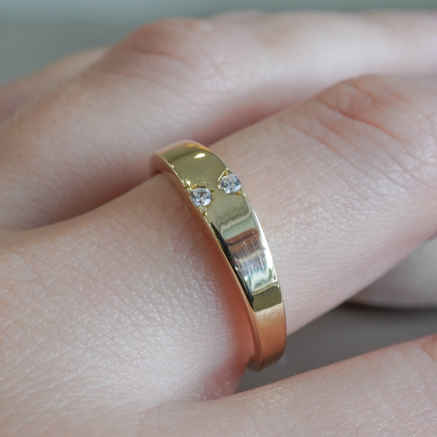10k Yellow gold eternity band ring-16127
