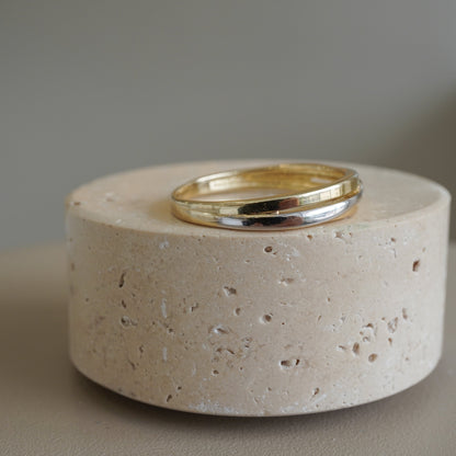 10k Yellow gold eternity band ring-16114
