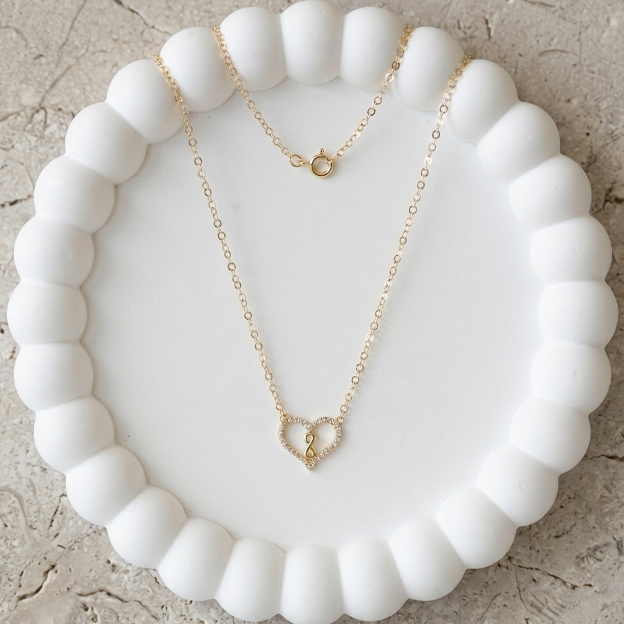 14Kt Heart Choker - 17411