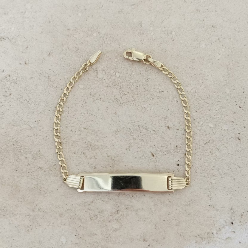 14kt Hammered baby handle - 17275