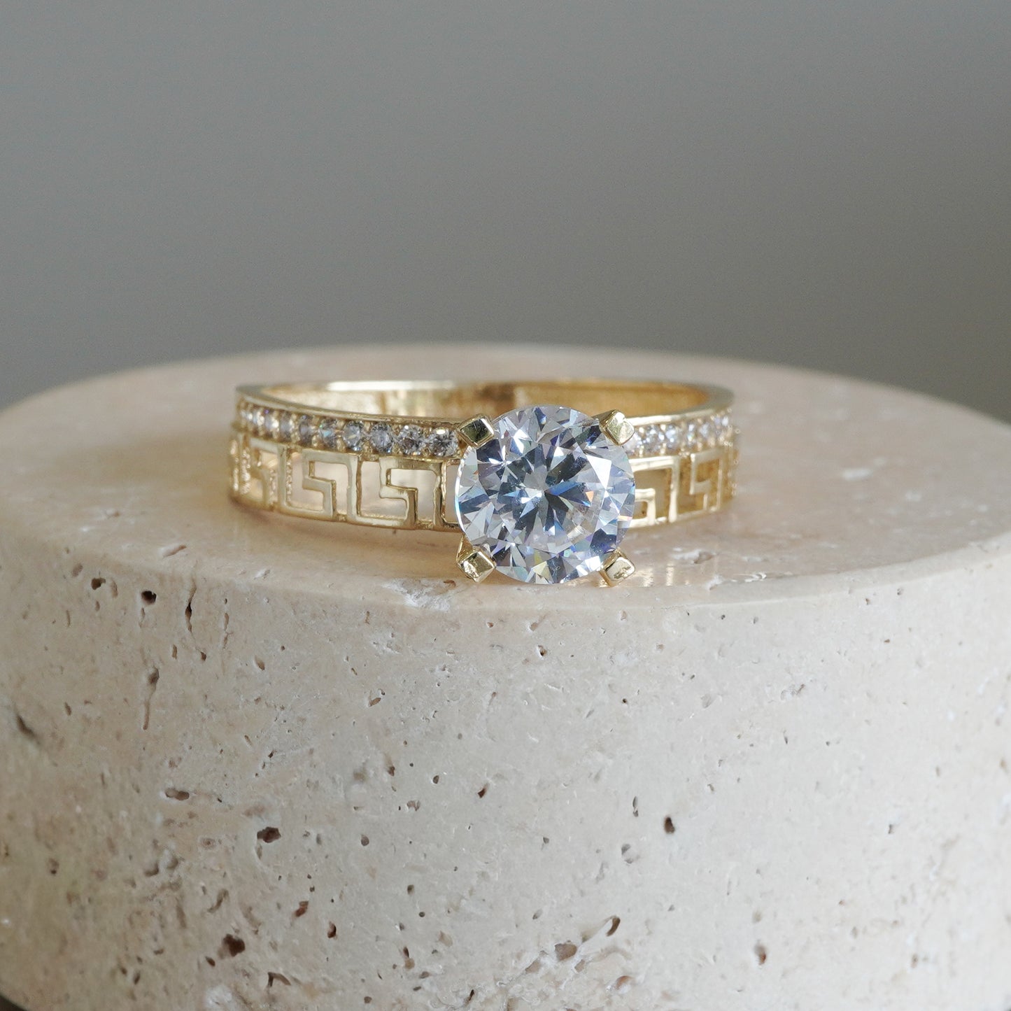 14k Yellow Gold Ring with Cubic Zirconia-16168